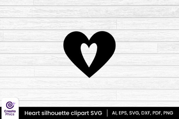 Download Love Heart Clipart Silhouette SVG - Silhouette svg Collection